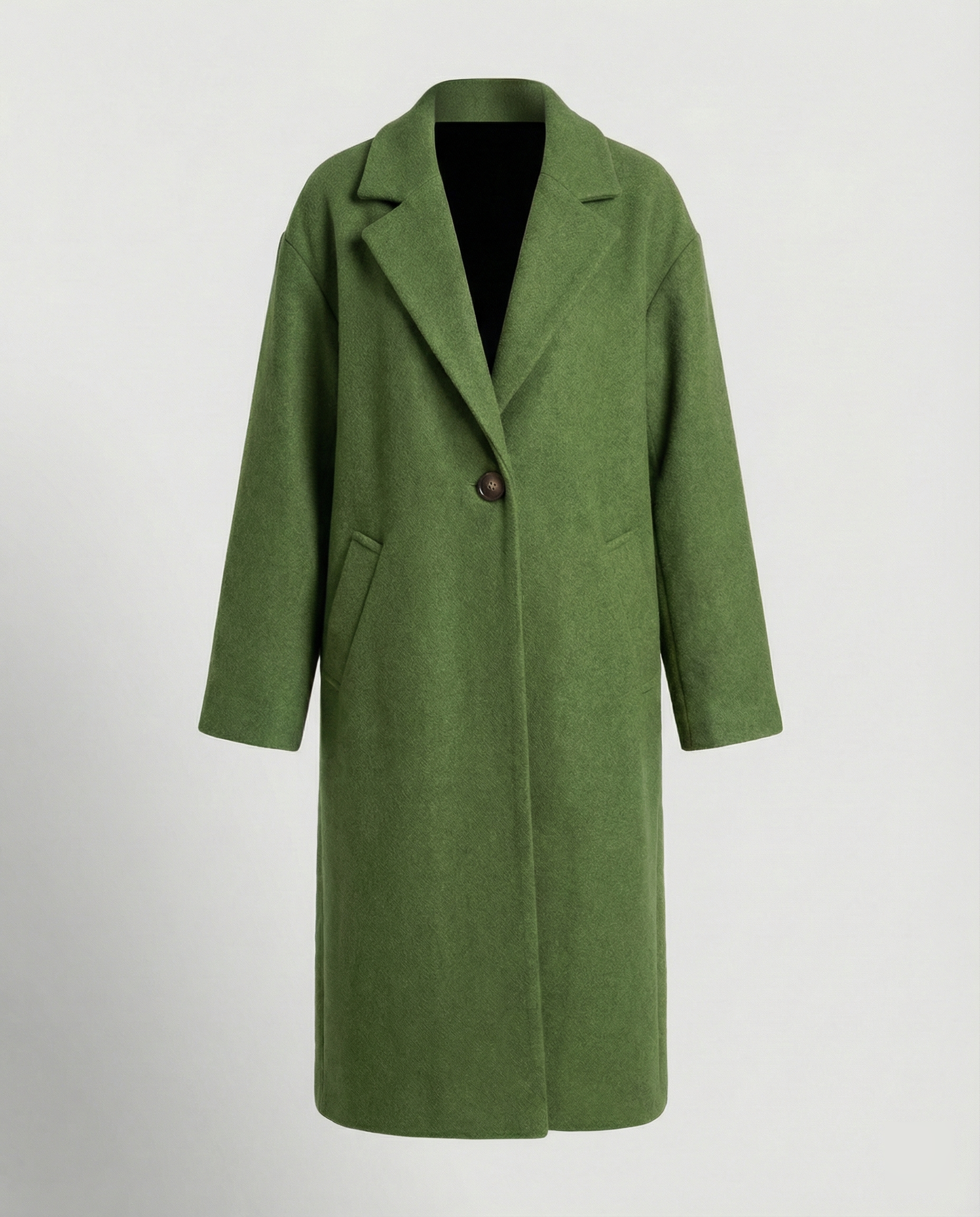 Herren Mantel Lang | Oversized Wintermantel mit Notch-Lapel & Taschen