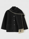 R&B | Damen-Apparatsjacke mit Schickem und Komfortablem Schal