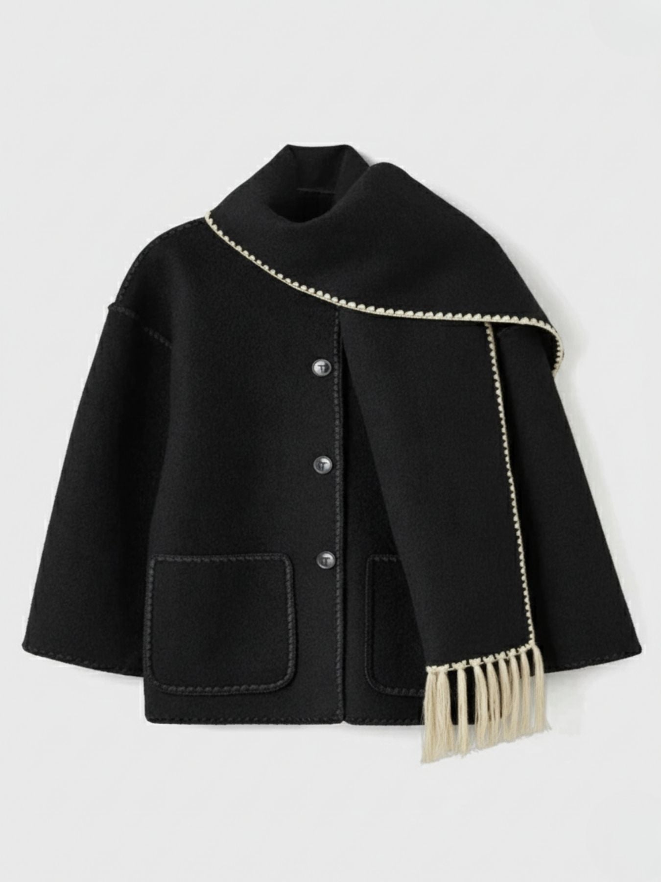 R&B | Damen-Apparatsjacke mit Schickem und Komfortablem Schal