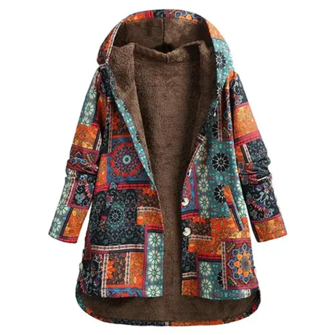 R&B | Klassiker Blumen Kapuzenjacke Winter