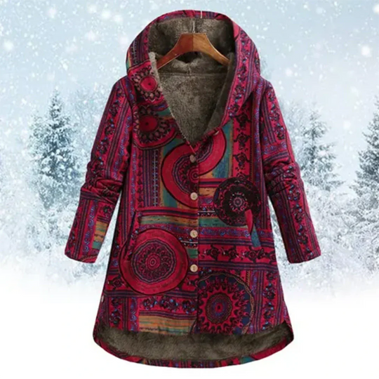 R&B | Klassiker Blumen Kapuzenjacke Winter