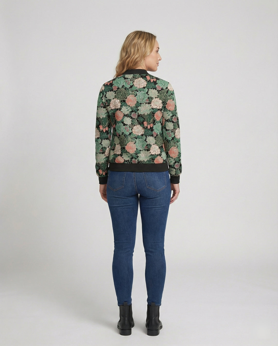 R&B | Bedruckte Zip Jacke