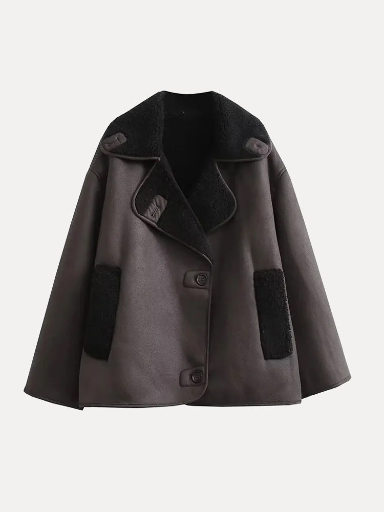 Oversized  Damenjacke mit Fell