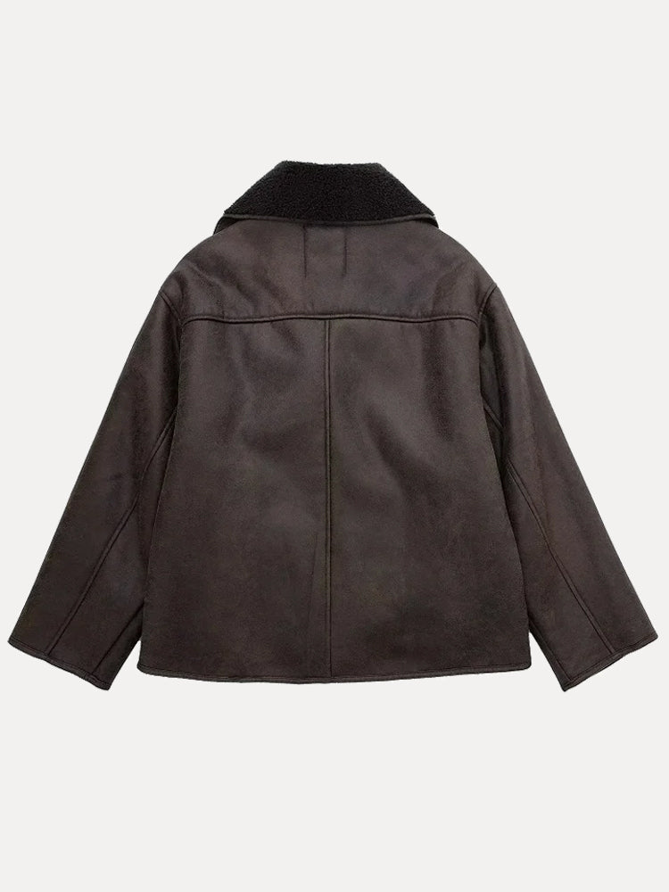 Oversized  Damenjacke mit Fell