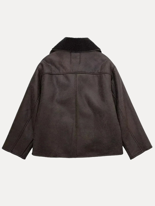 Oversized  Damenjacke mit Fell