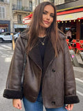 Oversized  Damenjacke mit Fell
