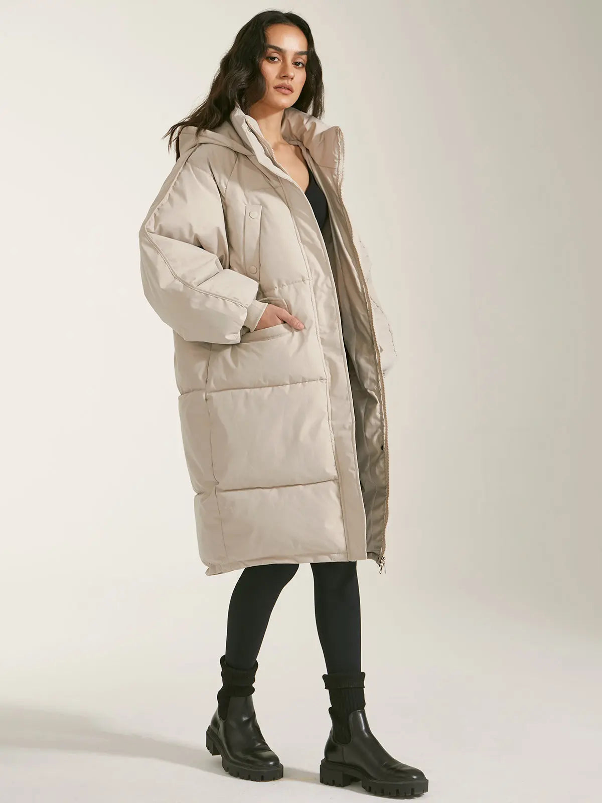 R&B | Pufferparka mit Kapuze und Reißverschluss