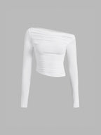 R&B | Off-shoulder Top mit Drapierung Leicht und Elegant Bequeme Passform