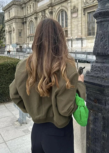 R&B | Utility Baseballjacke - Olivgrün