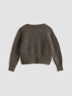 R&B | Cardigan mit Seitlicher Öffnung und Tiefem V-ausschnitt Wollmischung Einfach und Warm