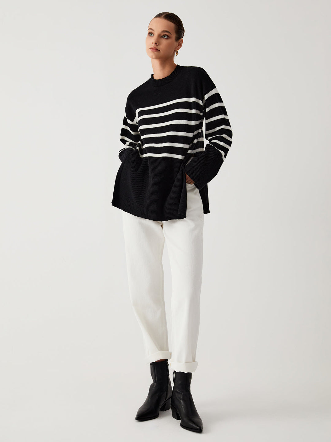 R&B | Großer Pullover mit Streifen