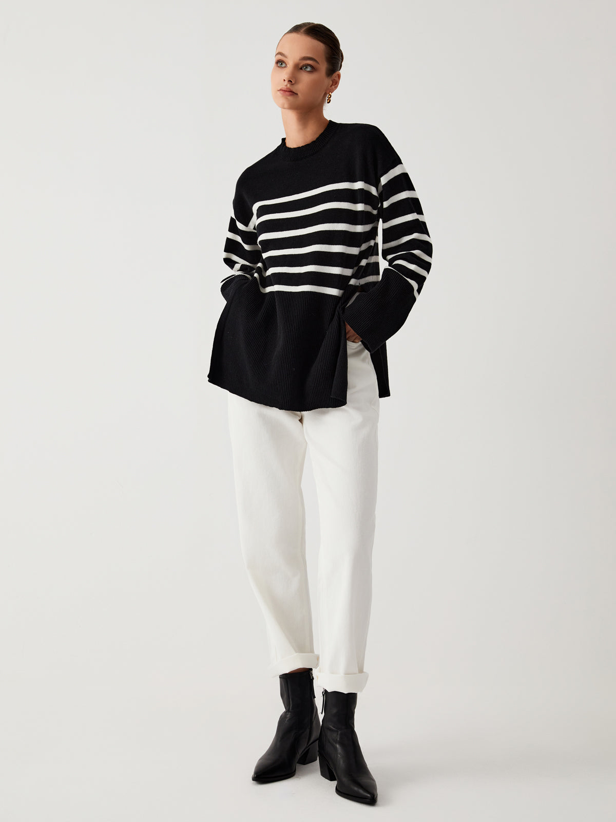 R&B | Großer Pullover mit Streifen