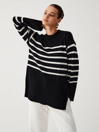 R&B | Großer Pullover mit Streifen