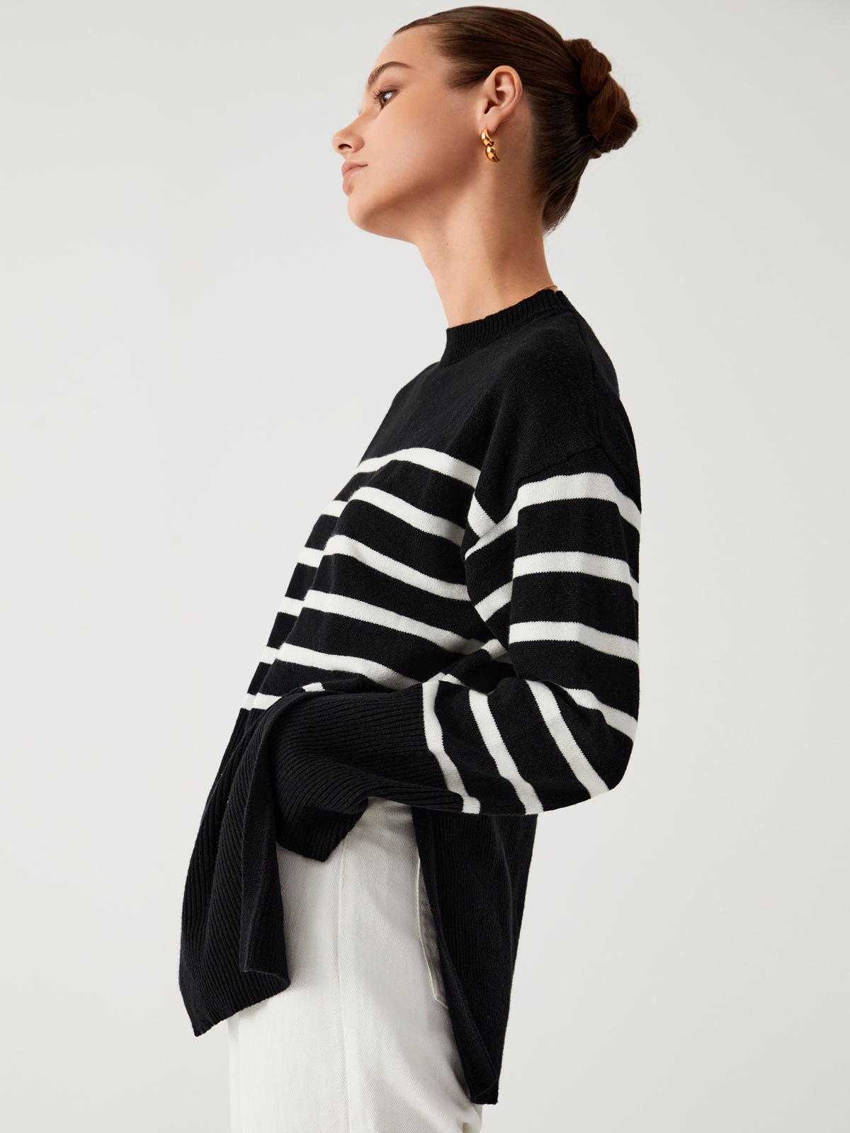 R&B | Großer Pullover mit Streifen