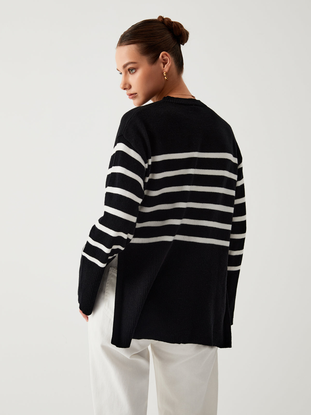 R&B | Großer Pullover mit Streifen