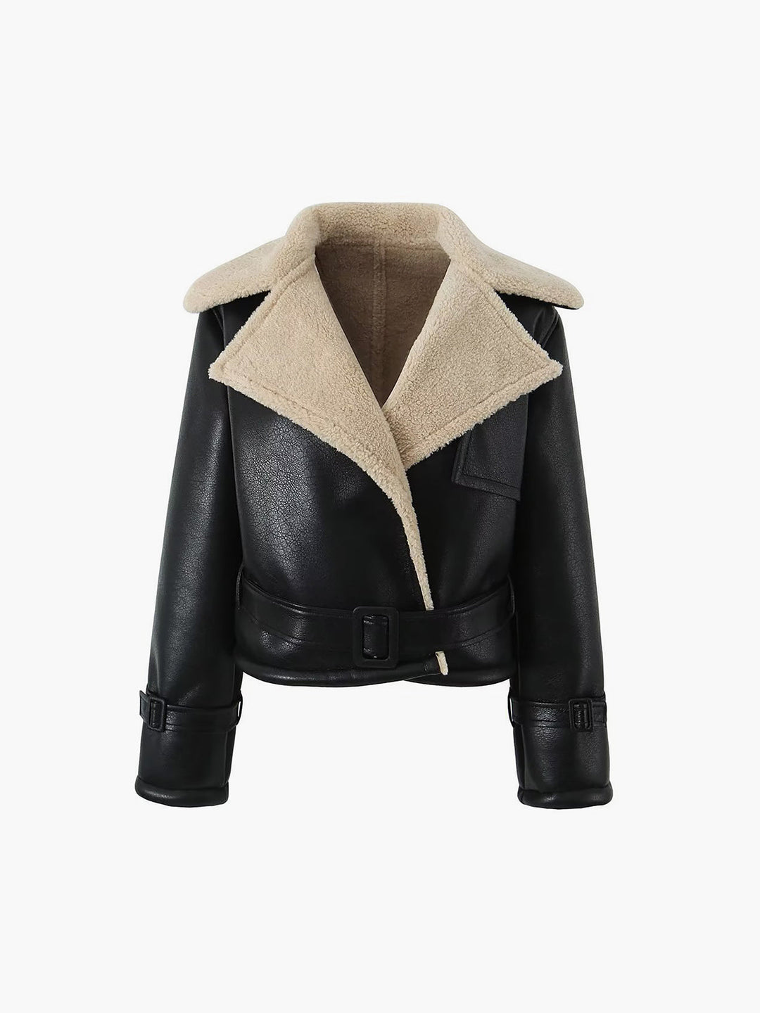 R&B | Blessed Sherpa gefütterte Lammfell Flugjacke