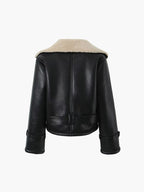 R&B | Blessed Sherpa gefütterte Lammfell Flugjacke