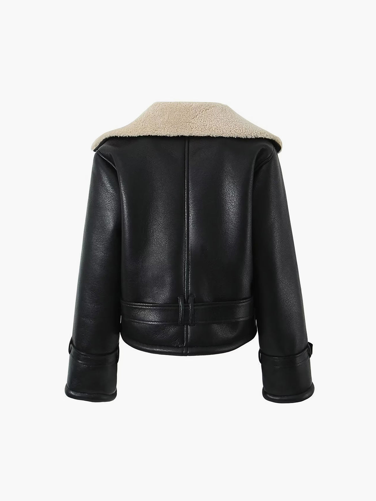 R&B | Blessed Sherpa gefütterte Lammfell Flugjacke