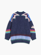 R&B | Cardigan mit Grafischem Muster Mohairmischung Einzigartig und Stilvoll