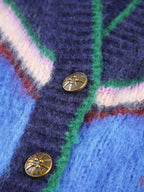 R&B | Cardigan mit Grafischem Muster Mohairmischung Einzigartig und Stilvoll