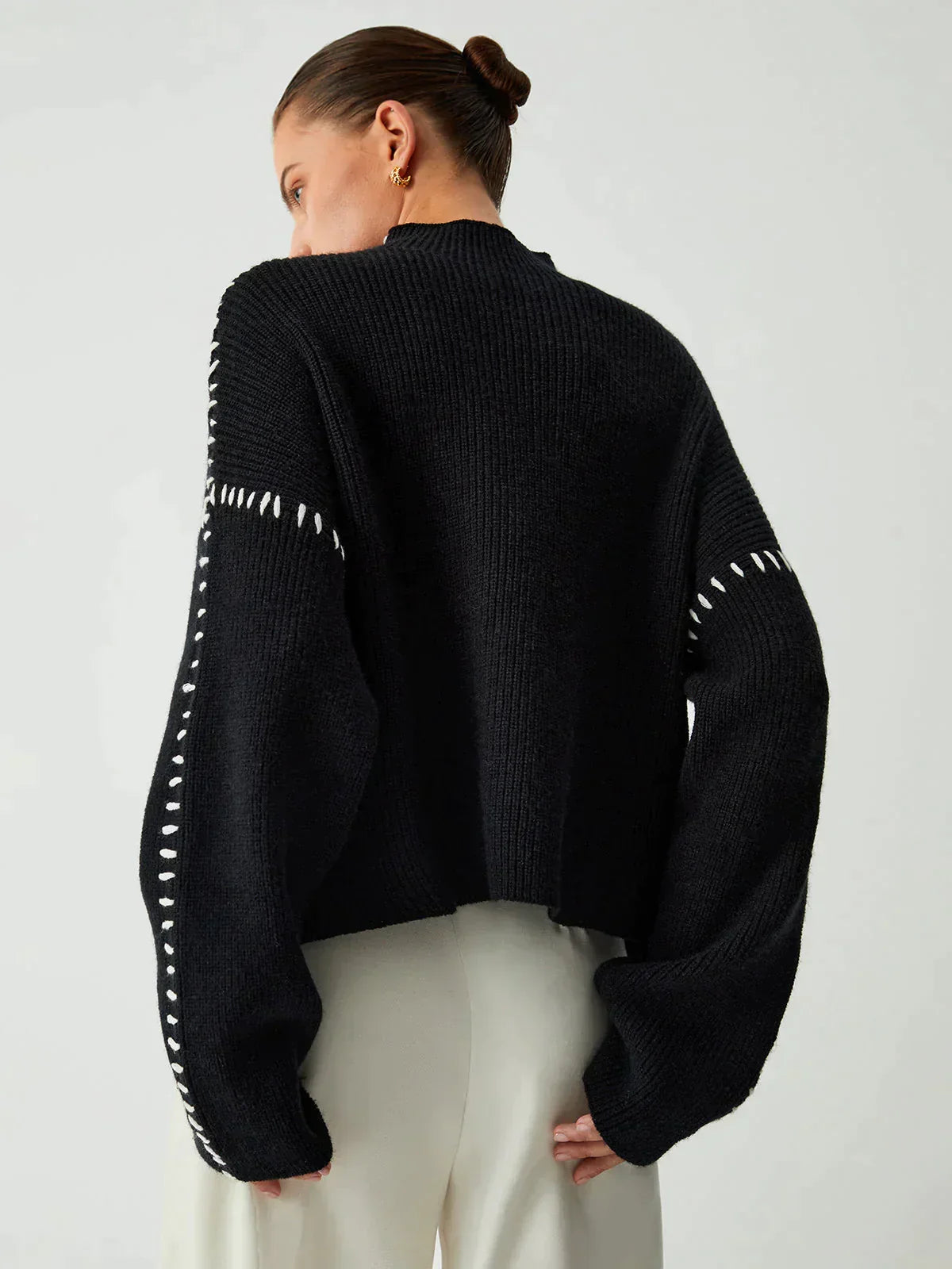 R&B | Gestrickter Pullover mit Strukturmuster
