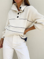 R&B | Offener Knopf-Pullover