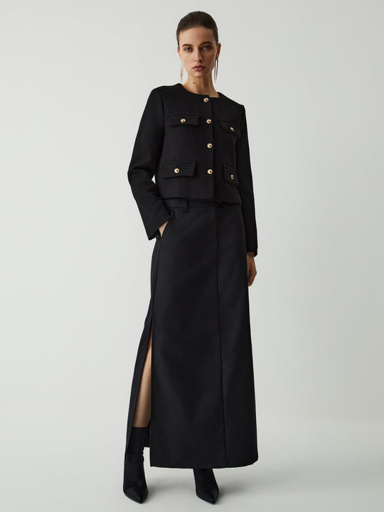 R&B | Button Tweed Jacke