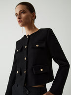 R&B | Button Tweed Jacke