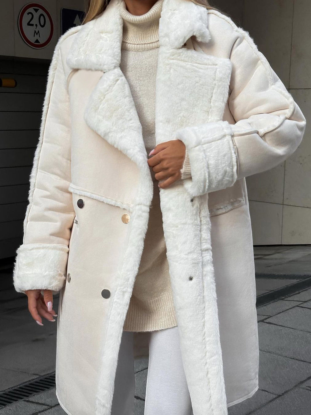 R&B | Stylischer Langer Polarfleece-Mantel für Damen