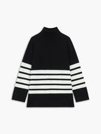 R&B | Gestreifter Übergrößen-pullover Wollmischung Wärme und Komfort