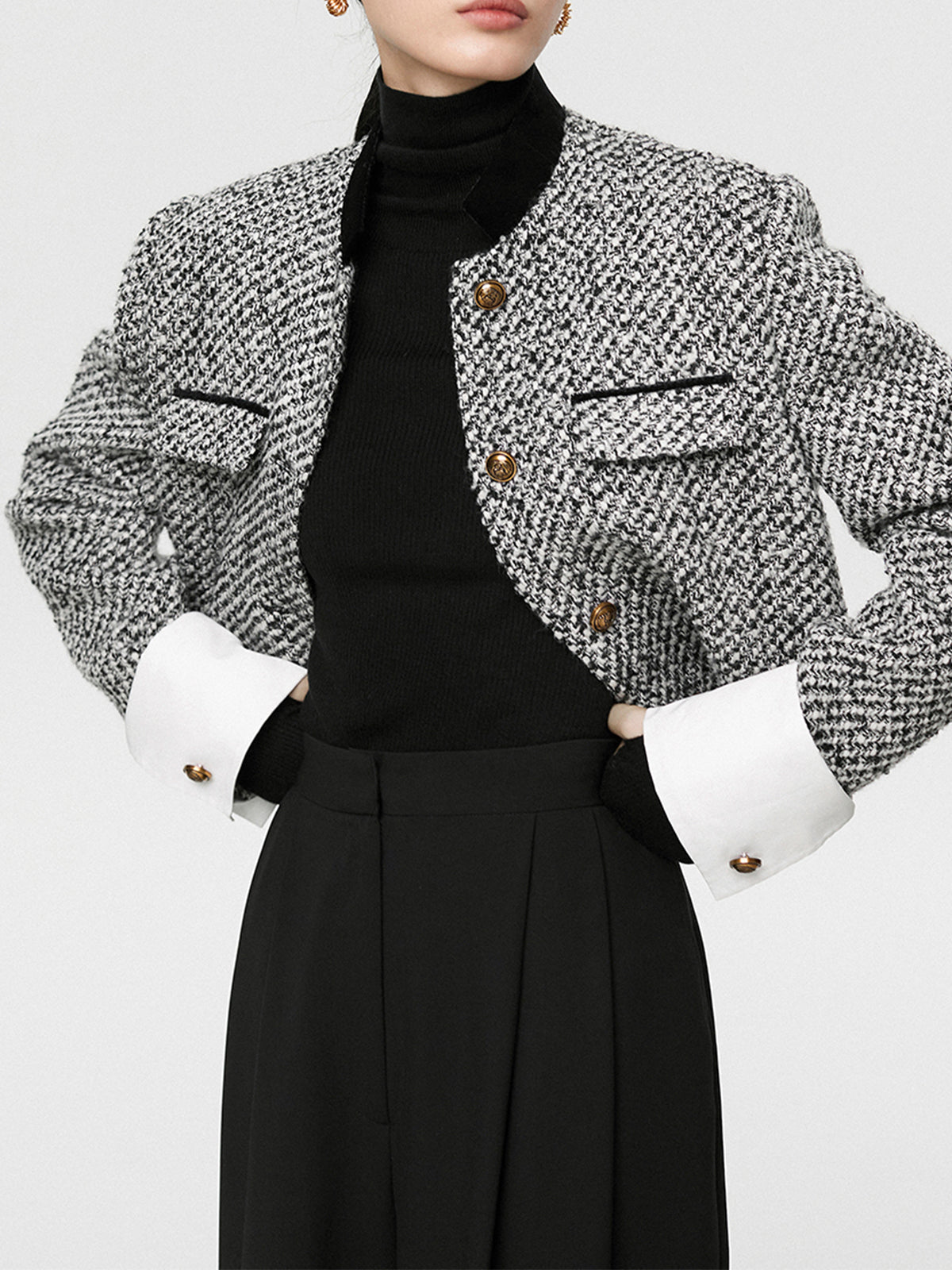 R&B | Boucle Crop Blazer