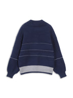 R&B | Gestickter Pullover mit Knöpfen Baumwolle Klassisch und Komfortabel