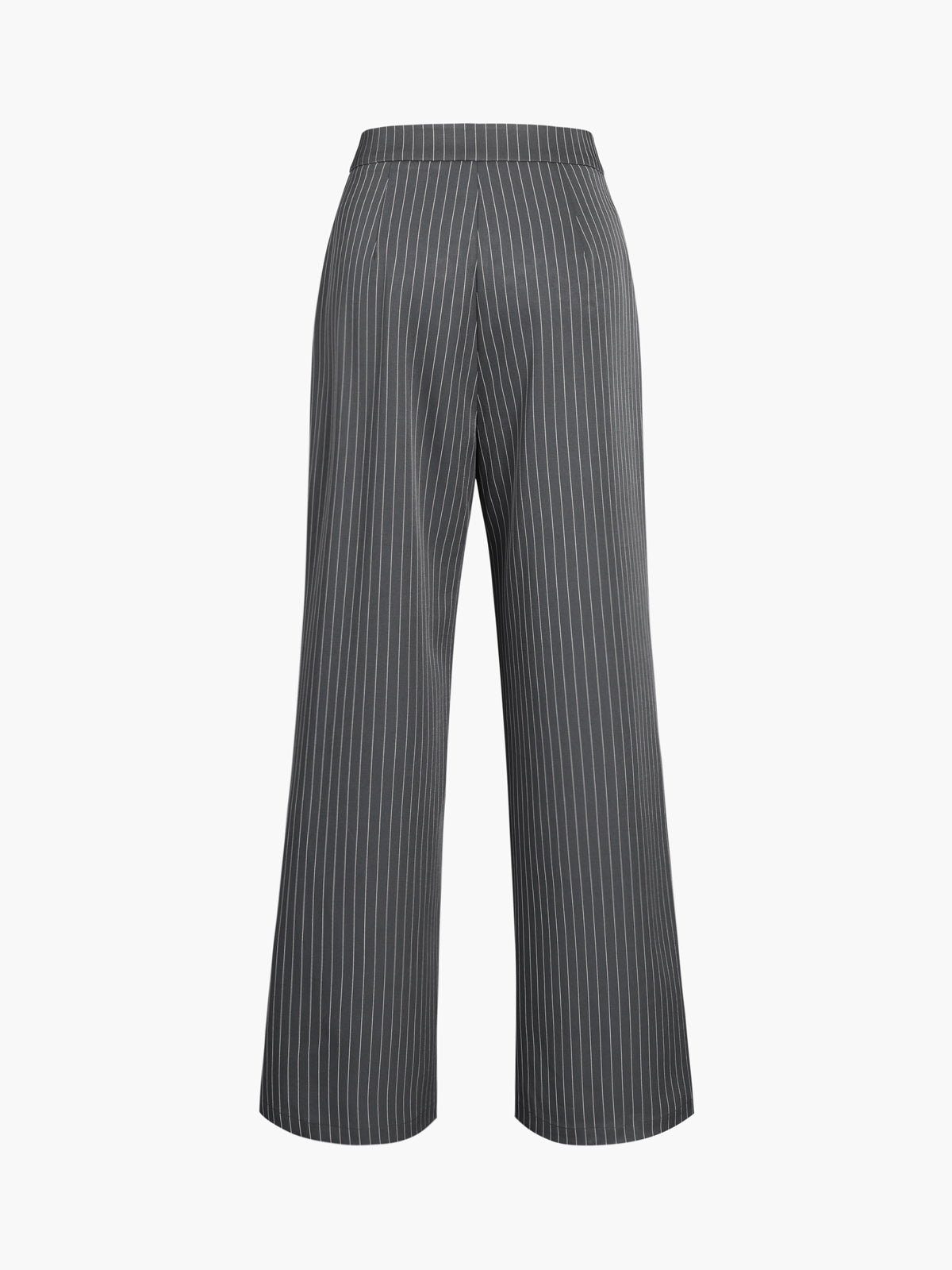 R&B | Elegante Nadelstreifen-Faltenhose mit Weitem Bein