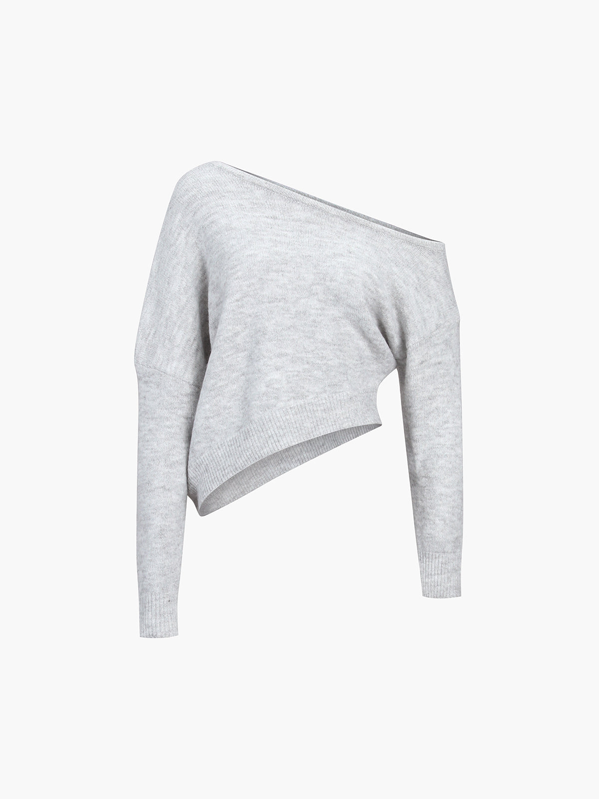 R&B | Off-shoulder Strickpullover Weiche Wollmischung Zertifizierte Eleganz
