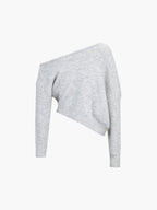 R&B | Off-shoulder Strickpullover Weiche Wollmischung Zertifizierte Eleganz