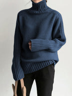 R&B | Pullover - Damen Herbst Hoher Hals Strickpullover
