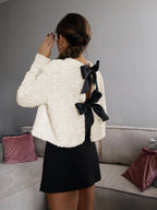 R&B | Samt Schleifen Dekor Jacke