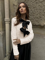 R&B | Samt Schleifen Dekor Jacke