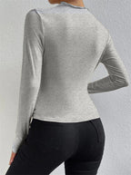 R&B | Elegantes Ruching Langarmshirt