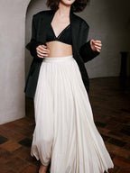 R&B | Eleganter Faltenrock Maxi