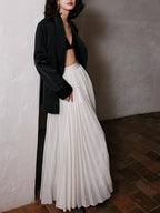R&B | Eleganter Faltenrock Maxi
