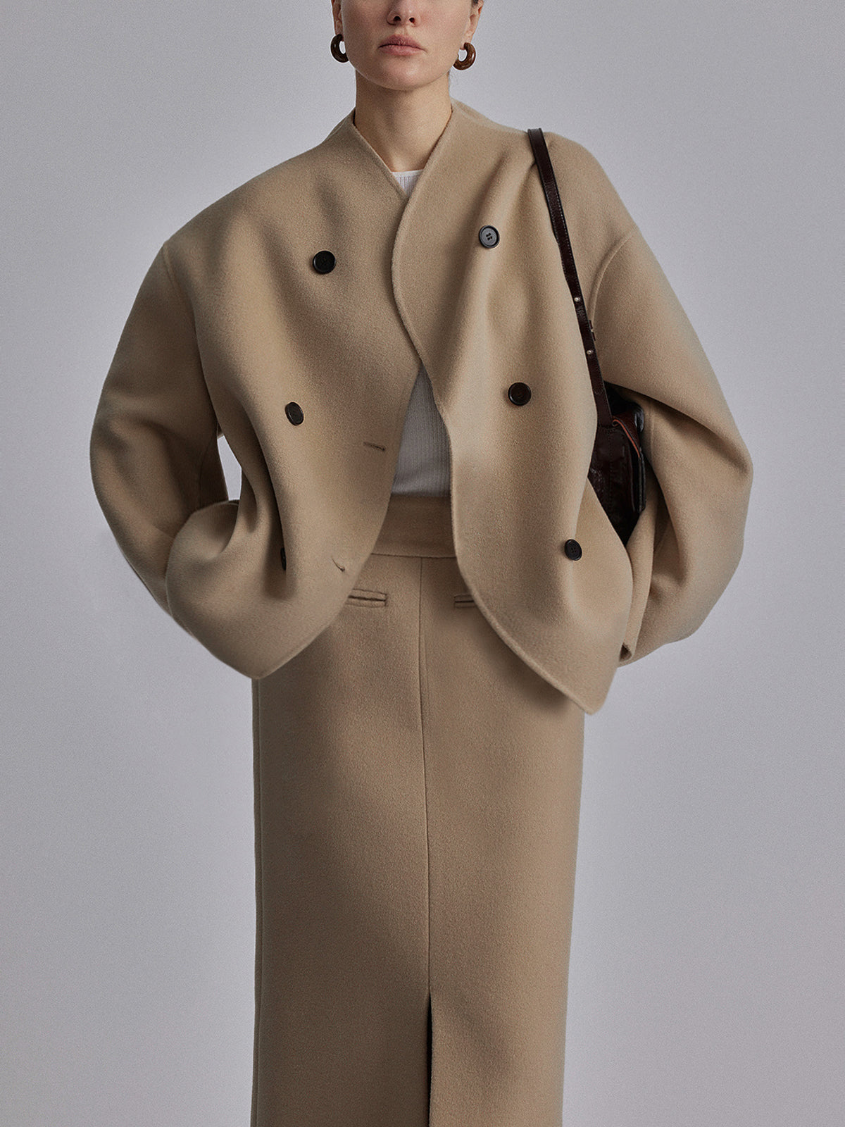 R&B | Locker Sitzende Jacke mit Knopfverschluss für Frauen