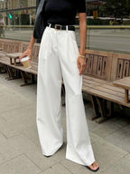 R&B | Elegante Hose mit Weitem Bein Ohne Gürtel