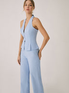 R&B | Baumwollweste mit Geraden Beinhosen Set