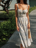 R&B | Garten Elegantes Midi Kleid mit Blumenmuster