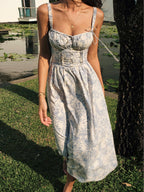 R&B | Garten Elegantes Midi Kleid mit Blumenmuster
