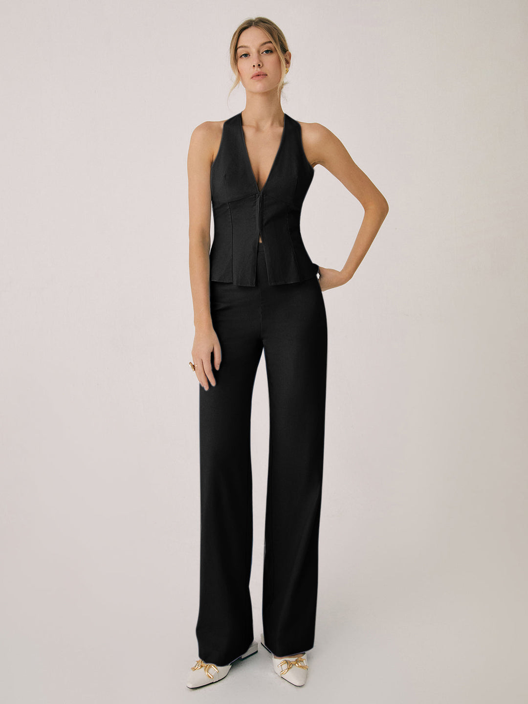 R&B | Baumwollweste mit Geraden Beinhosen Set