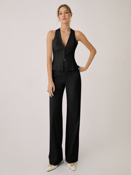 R&B | Baumwollweste mit Geraden Beinhosen Set