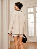 R&B | Leinen Doppel-Zip-Jacke