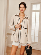 R&B | Leinen Doppel-Zip-Jacke